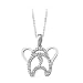 14K White Gold 1/10 ct. Diamond ''Elephant Style'' Pendant with Chain