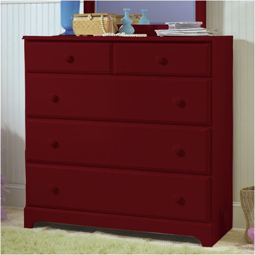 Riverside Furniture 1260X A Splash of Color Four Drawer Chest in Classic Burgundy