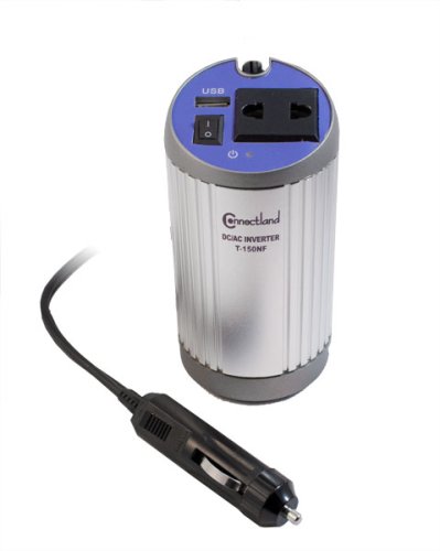 Connectland CL-CAR-GT150NF 120-Watt DC AC Car Power Inverter