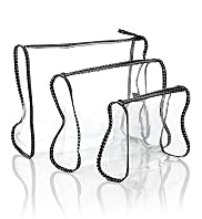3 Piece Clear Cosmetic Bag Set