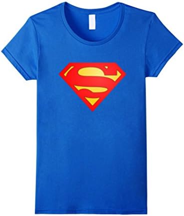 Women's Super Man Logo T-shirt Medium Royal Blue