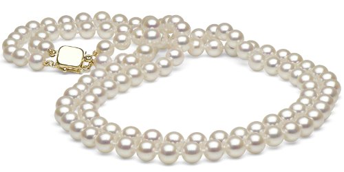 White Akoya Double Strand AA Quality