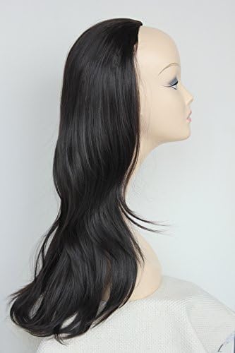 Sexy 3/4 Fall Hair Piece Natural Long Wavy Curly Lady Half Wig Hairpiece Like Real Human Hair
