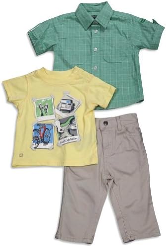 Kenneth Cole Reaction - Infant Boys 3 Piece Short Sleeve Pant Set