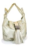Unique Designer Style Jewel Accented Hobo Bag