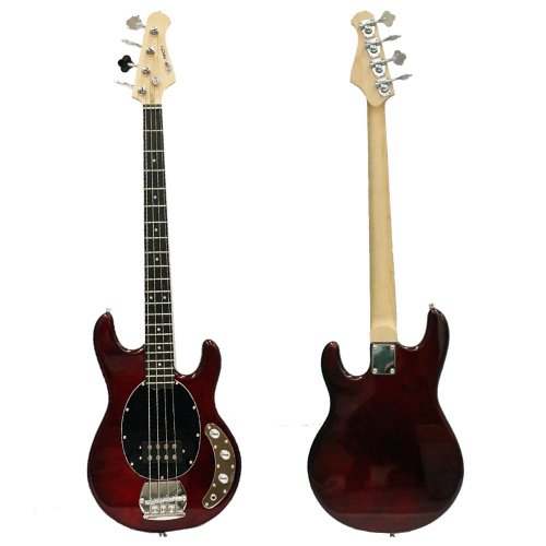 MSB-R1 4 String Electric Bass Guitar-Metallic Red