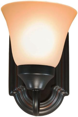 Luna Collection Single One Light Wall Sconce Light Fixture, Oil Rubbed Bronze