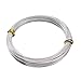 Fashewelry 32.8 Feet 15 Gauge Aluminum Wire Silver Bendable Metal Craft Wire for Beading Jewelry Craft Making