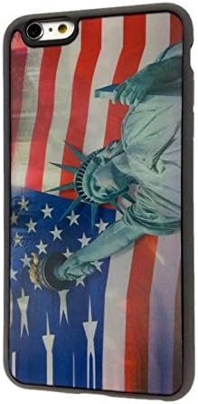 iPhone 6 Plus and 6s Plus 5.5 inch The Statue of Liberty American Flag New York City Taxi Yellow Cabs 3D Hologram Picture Flexible TPU Case Protection Cover Easy Install Perfect Fit Slim Lightweight