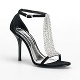 Pleaser Shoes Womens ENCHANT-46, 4 Ankle Strap Sandal W/Rhinestones