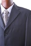 Men's Super 120s Merino Wool Single Breasted 3 Button Charcoal Dress Suit