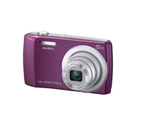 Casio QV-R200 Digitalkamera (14,1 Megapixel, 5-fach opt. Zoom, 6,9 cm (2,7 Zoll) Display) purple