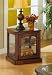 Cherry Finish Curio Table Cabinet