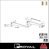 e-kanamono ロイヤル 棚受け 木棚用ブラケット R-133W 300 Aニッケルサテン