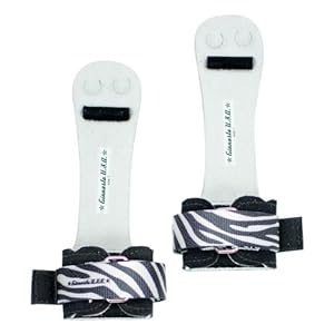 Ginnasta USA Power Cuff Zebra Velcro Gymnastics Grips - Ladies Uneven Bars, 2 (6 1/8