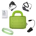 Green Amazon Kindle 2 Hard Shell Carrying Case + A Black LED Reading Light + Car Charger + Wall Charger + A Screen Protector + A Live*Laugh*Love Wrist Band!!!