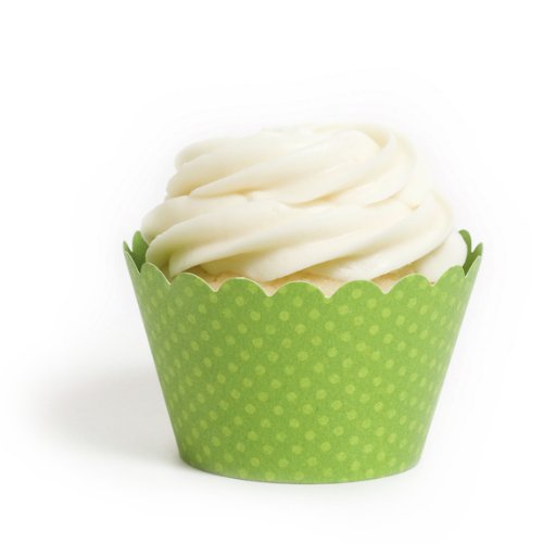 Dress My Cupcake Standard Kiwi Green Cupcake Wrappers, Set of 12