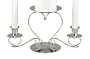 Hortense B. Hewitt Wedding Accessories, Unity Candle Stand, Triple Heart, Silver, 11.5-Inches x 5.25-Inches
