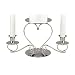 Hortense B. Hewitt Wedding Accessories, Unity Candle Stand, Triple Heart, Silver, 11.5-Inches x 5.25-Inches