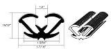 CRL Flexible Flocked Rubber Glass Run Channel for Chevy, Pontiac, Olds and Buick 1977+ Rear Door - 96 in long