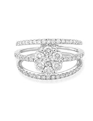 1.29ct tw Diamond Cluster Ring set in 18k White Gold