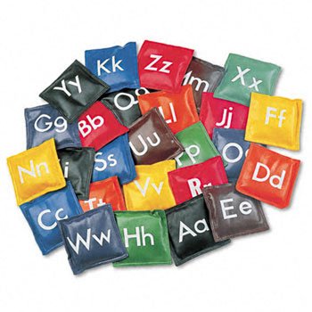 New-Champion Sports AB55 - Alphabet Bean Bag Set, Vinyl, Assorted Colors, 26/Set - CSIAB55