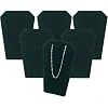 6 Black Velvet Necklace Pendant Chain Earring Display Stands