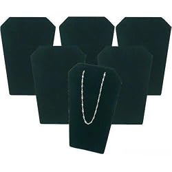 6 Black Velvet Necklace Pendant Chain Earring Display Stands