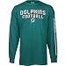 Reebok Miami Dolphins Long Sleeve Stacks T-Shirt-Size: Medium