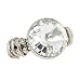 Silvertone Round Clear Rhinestone Stretch Ring