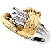 14K Two Tone Gold Metal Fashion Ring