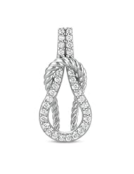 14K White Gold 0.29cttw Round Diamond Pendant
