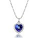 BUYINHOUSE Blue Heart of Ocean Artifical Crystal Necklace Pendant with Chain Perfect Gift