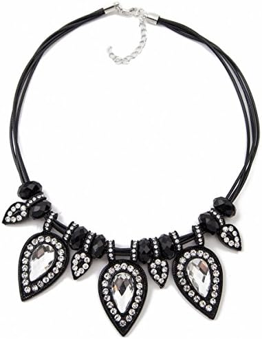 Fashion Women Vintage White Water Drop Statement Bid Chain Necklace Jewelry