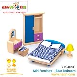Wooden Dollhouse Bedroom Furniture - 5 Piece