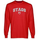 NCAA Fairfield Stags Red Logo Arch Long Sleeve T-shirt