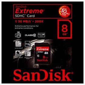 Extreme SDHC Card 30MB/s 200X CLASS10 8GB [ �C�O�p�b�P�[�W ] 8GB SDHC�J�[�h SDSDX3-008G-X46