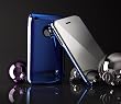 Apple iPhone 3G Metallic Slim Fit Case & Mirror Screen Protection - Royal Blue