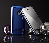 Apple iPhone 3G Metallic Slim Fit Case & Mirror Screen Protection - Royal B ....
