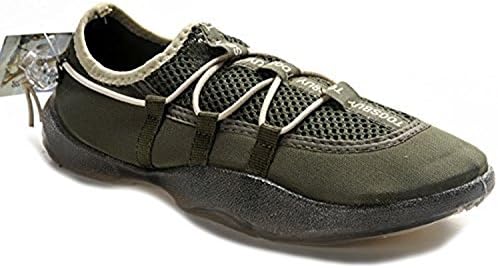 Tosbuy Man's Slip on Water Shoes,beach Aqua, Outdoor, Running, Athletic, Rainy, Skiing, Climbing, Dancing, Car Shoes for Men & Women 39 EU (7 M US Men/8 M US Women), Dark Green)