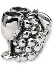 Reflections(tm) Sterling Silver Grapes and Glasses Bead / Charm