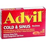ADVIL COLD SINUS CAP 20CP PFIZER CONS HEALTHCARE NO POST