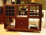 2 Level Bookcase With Wine Racks And Storage Unit