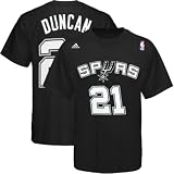 San Antonio Spurs Tim Duncan Adidas Black Player T-Shirt
