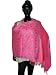 Salmon Pink Crewel Embroidered Kashmiri Pashmina Shawl Wrap