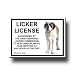 Saint Bernard Licker License Fridge Magnet