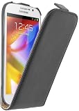 Ultra Slim Negro Funda de Cuero para Samsung Galaxy Grand Duos (GT-i9082) - Flip Case Cover Con Tapa + 2 Protector de Pantalla