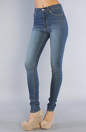 Cheap Monday The Second Skin in BB Very Used,Denim for Women, 27,Blue