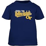 adidas Georgia Tech Yellow Jackets Navy Blue Toddler Slant Script T-shirt