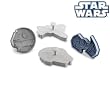 Star Wars Press-and-Stamp Cookie Cutters Set of 4: Death Star, Millennium Falcon, Vader's Tie Fighter, X-Wing Fighter
